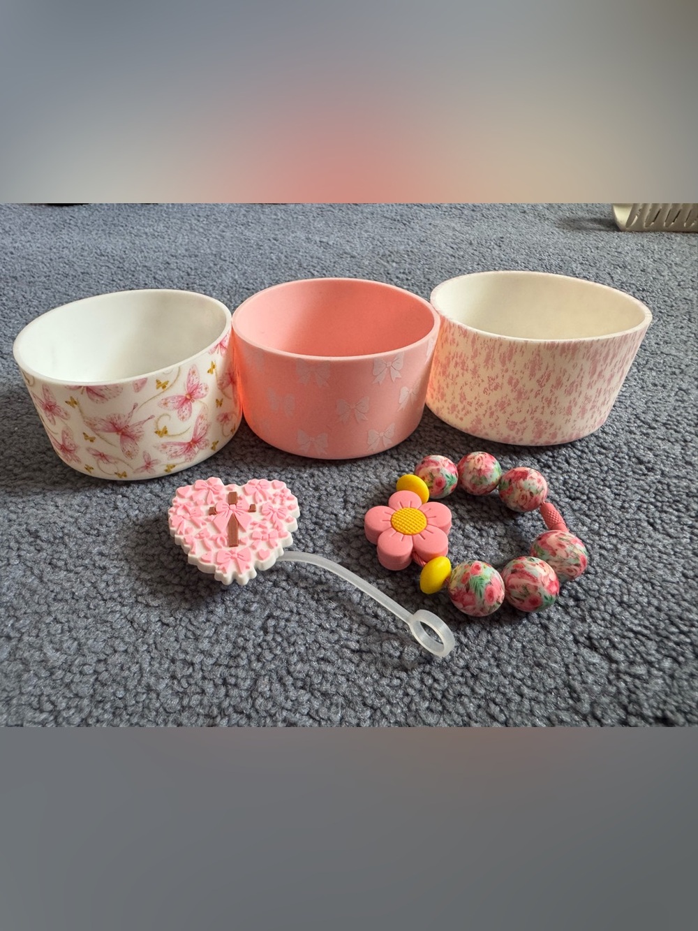 Pink Floral Boots for tumbler
